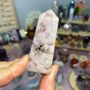 PINK AMETHYST DRUZY CRYSTAL TOWER